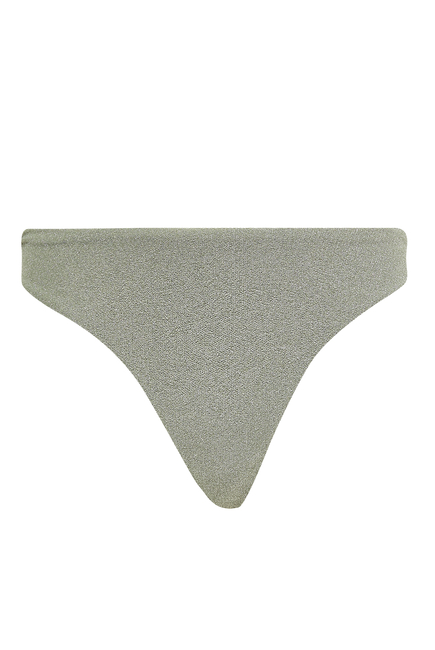 Camila Metallic Ruched Bikini Bottom